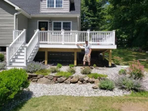 Photo of a deck that is