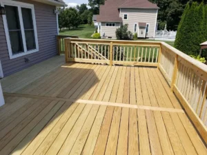All wood deck and stairs
