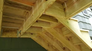 2x12 stringers framed to deck