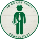 Updated logo for To Do List Decks 2026 with transparent background emphasizing Connecticut service area