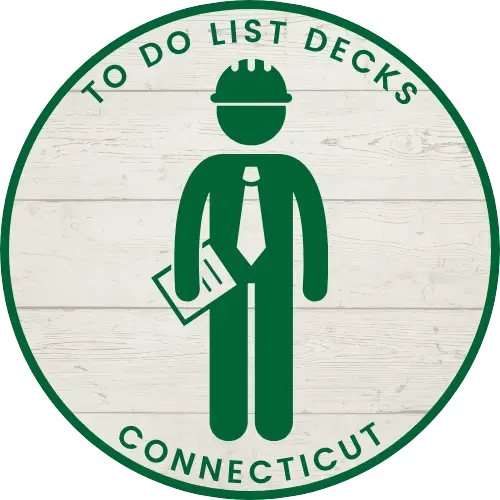 Updated logo for To Do List Decks 2026 with transparent background emphasizing Connecticut service area
